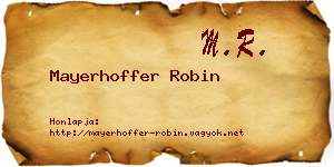 Mayerhoffer Robin névjegykártya